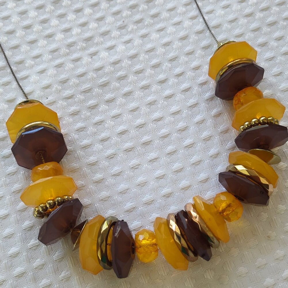 Costume Jewelry, Choker, Bib, Necklace, Statement, Retro, Beaded, 12”